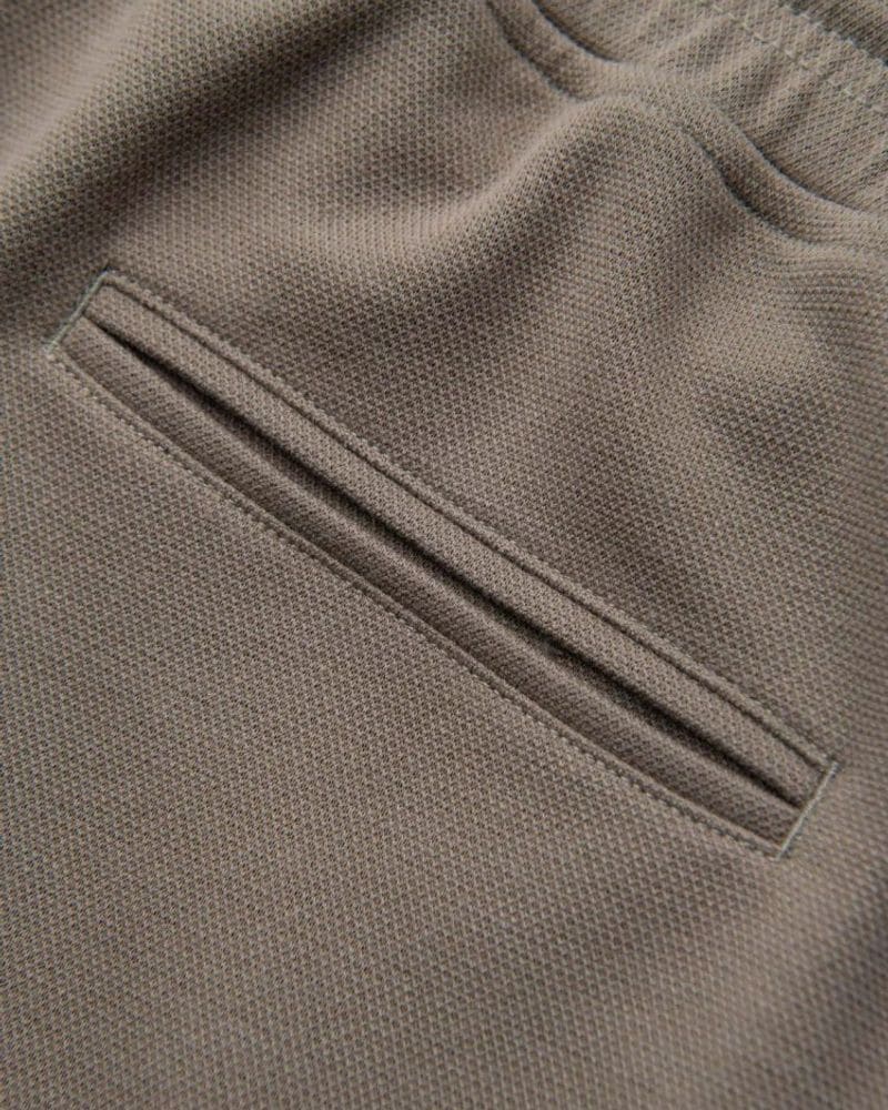 Úpletové khaki pánske kraťasy – fotka 6