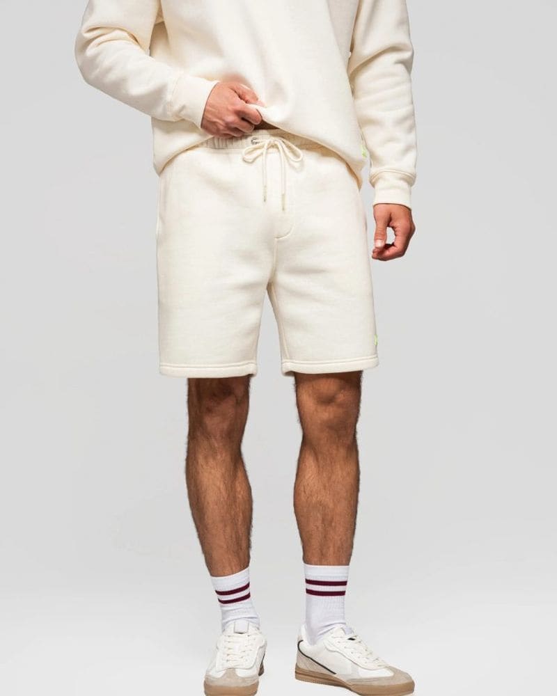 Sada unisex kraťasov s logom krémové/fialové – fotka 2