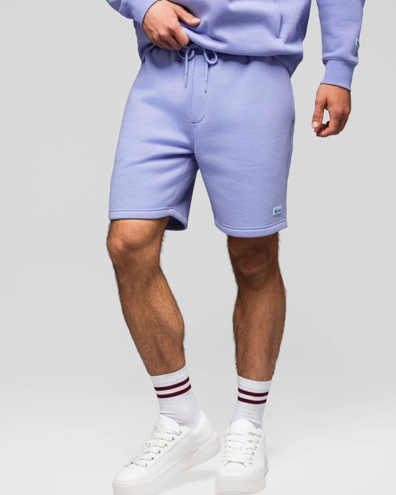 Sada unisex kraťasov s logom krémové/fialové – fotka 5