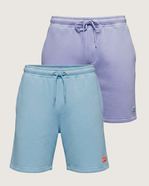 Sada unisex kraťasov s logom modré/fialové
