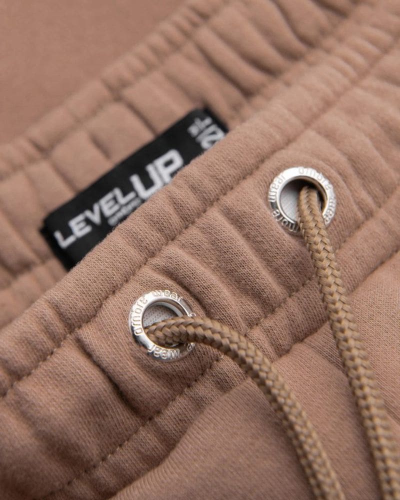 Sada unisex kraťasov s logom krémové/hnedé – fotka 6