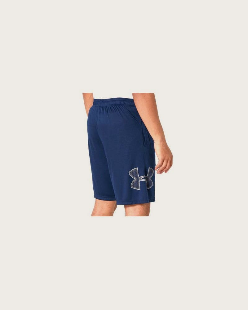 Pánske tréningové kraťasy UNDER ARMOUR UA TECH GRAPHIC SHORT-NVY – fotka 2