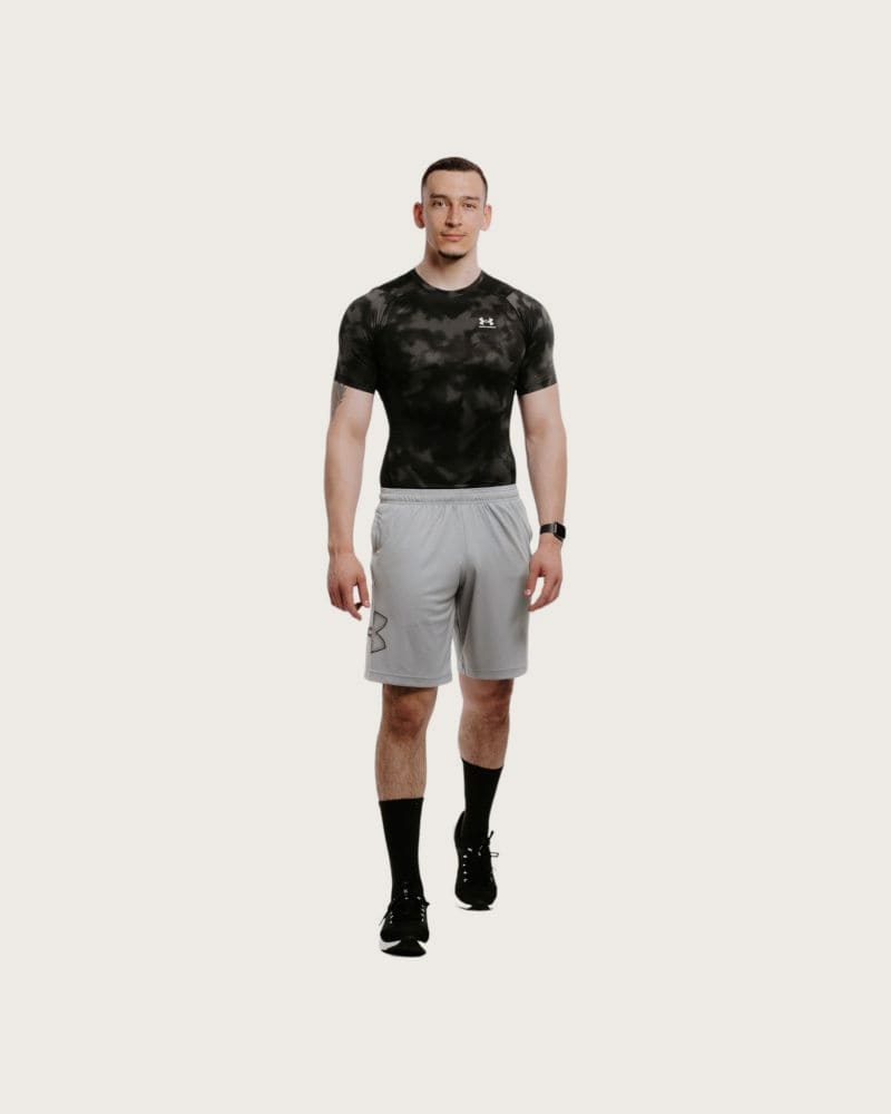 Pánske tréningové kraťasy UNDER ARMOUR UA TECH GRAPHIC SHORT-GRY – fotka 2
