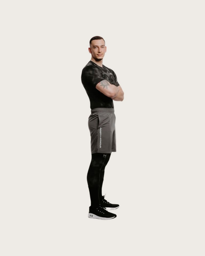 Pánske kompresné legíny UNDER ARMOUR UA HG Armour Leggings-BLK – fotka 5