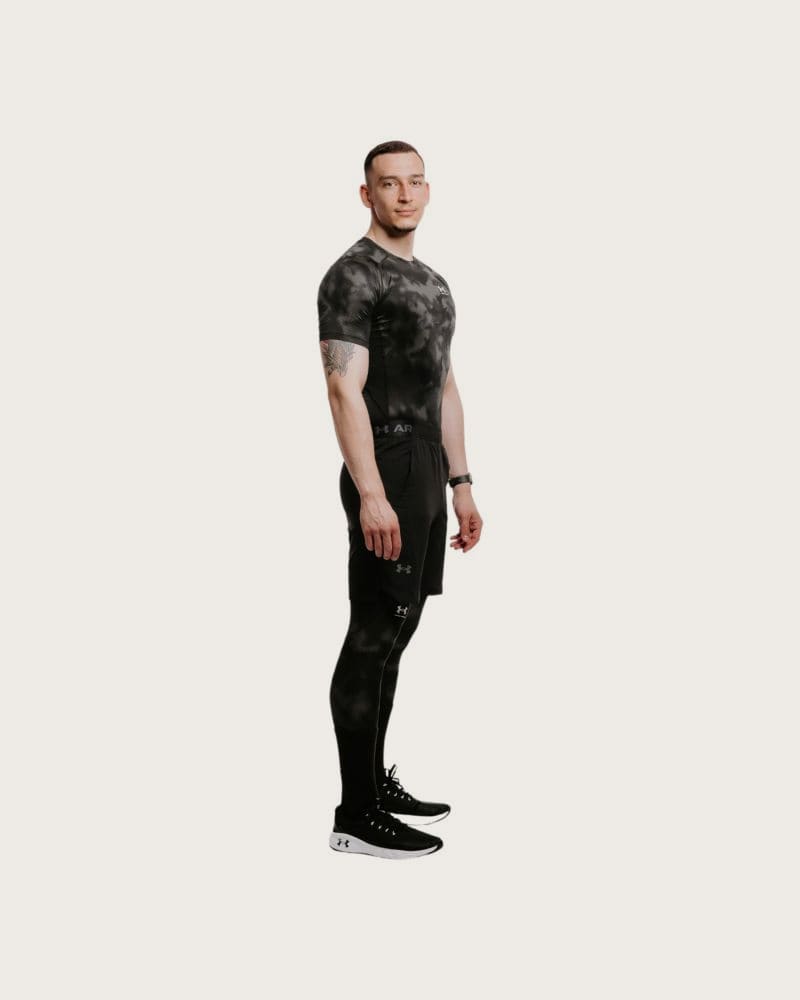 Pánske kompresné legíny UNDER ARMOUR UA HG Armour Leggings-BLK – fotka 6