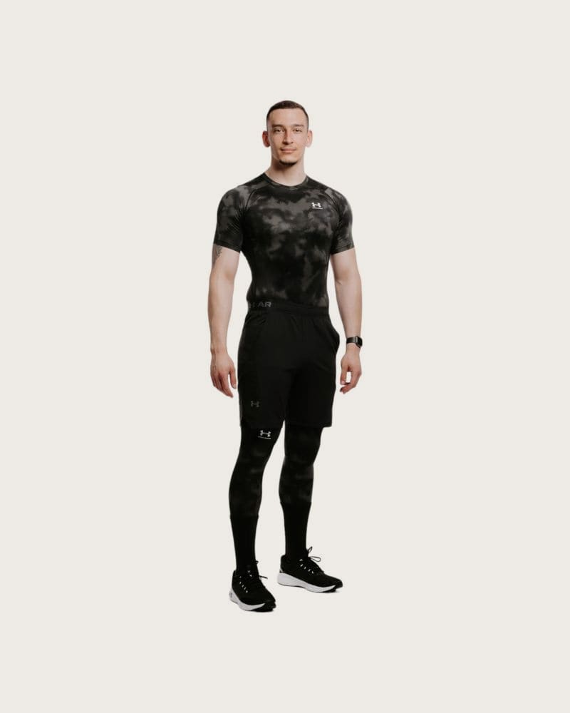 Pánske kompresné legíny UNDER ARMOUR UA HG Armour Leggings-BLK – fotka 7