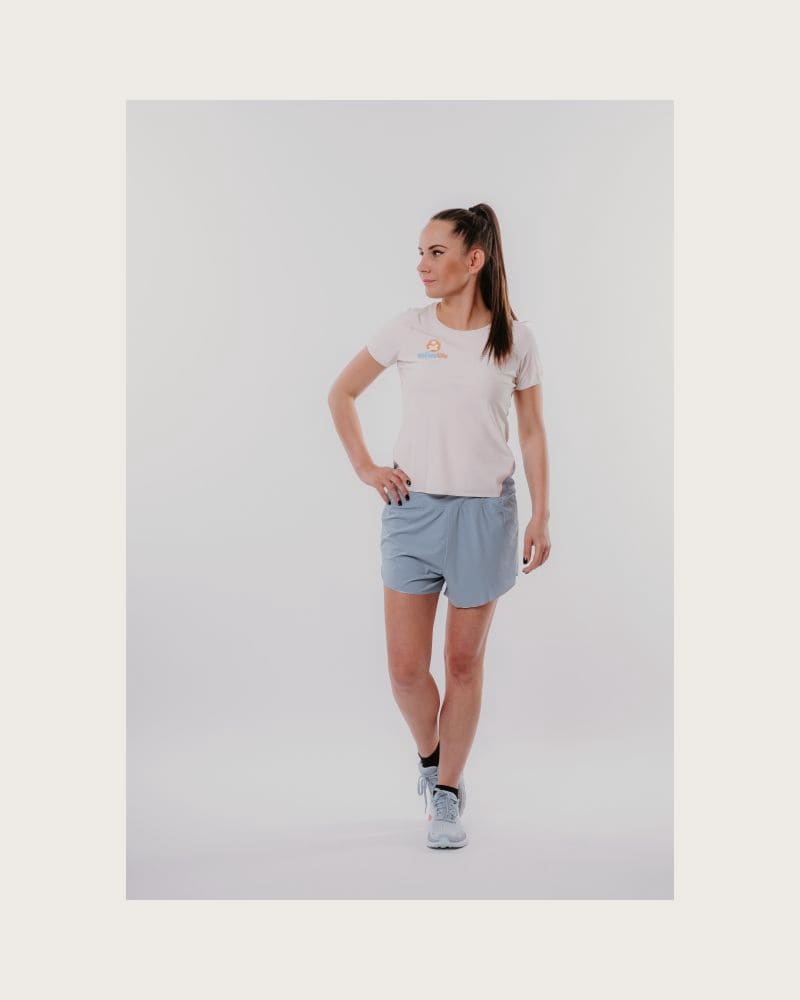 Dámske bežecké kraťasy ANTA Shorts-WOMEN-862125506-1-Pale Aqua Blue – fotka 3