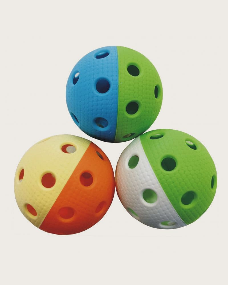 Florbalová loptička MPS Floorball ball set TRIX 3 pcs new – fotka 2