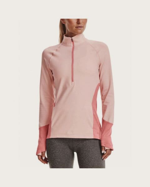 Dámska tréningová mikina s 1 2 zipsom UNDER ARMOUR UA ColdGear 1 2 Zip-PNK