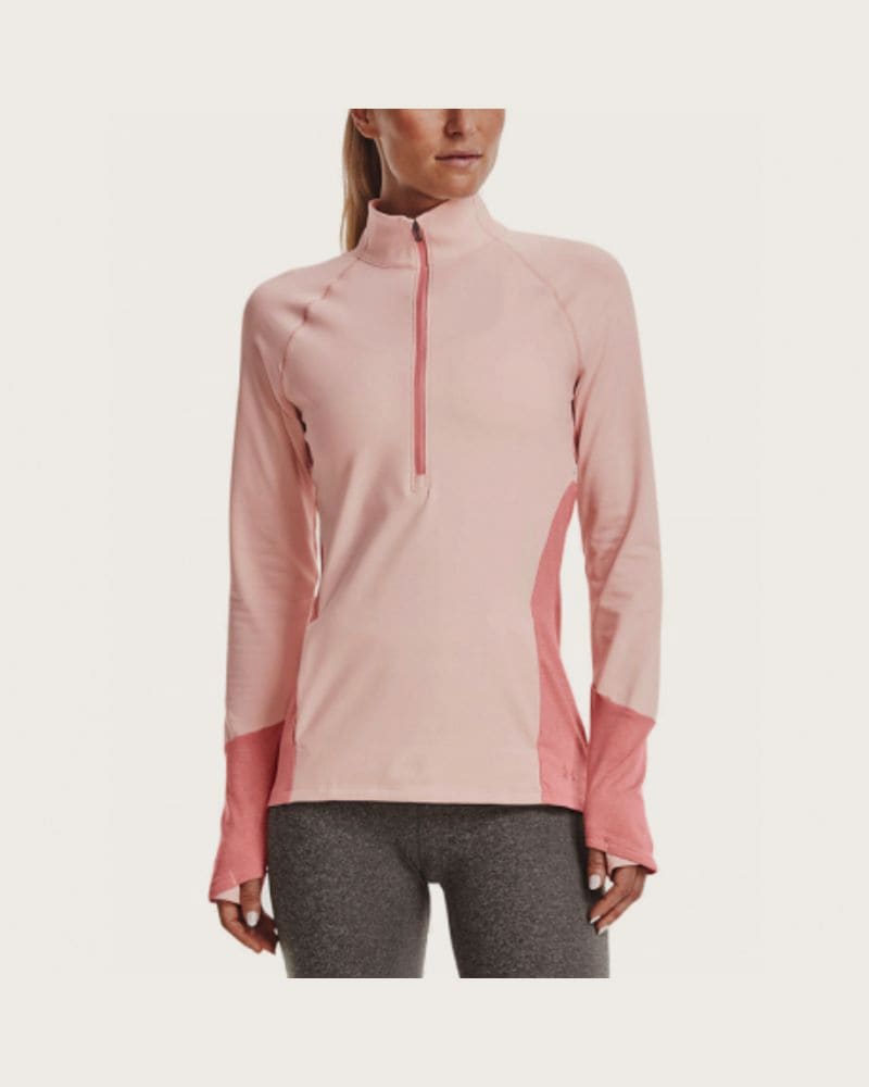 Dámska tréningová mikina s 1 2 zipsom UNDER ARMOUR UA ColdGear 1 2 Zip-PNK