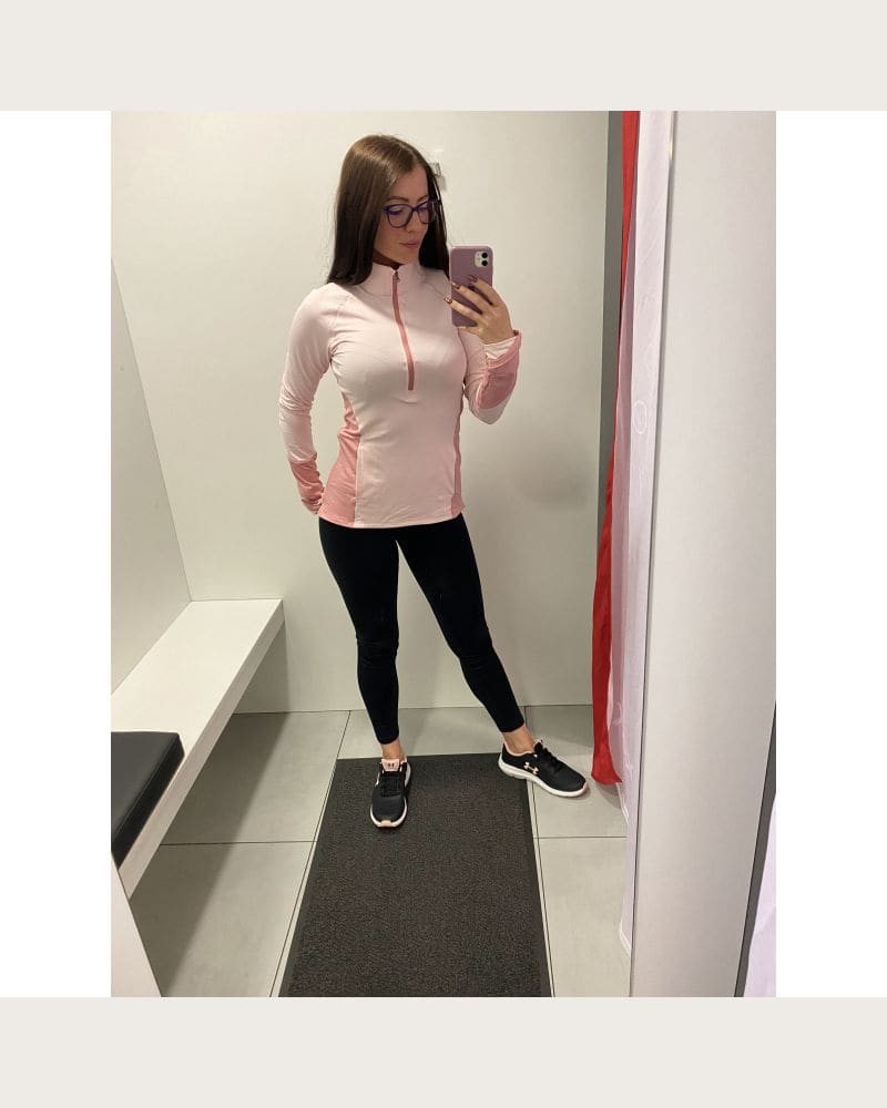 Dámska tréningová mikina s 1 2 zipsom UNDER ARMOUR UA ColdGear 1 2 Zip-PNK – fotka 7