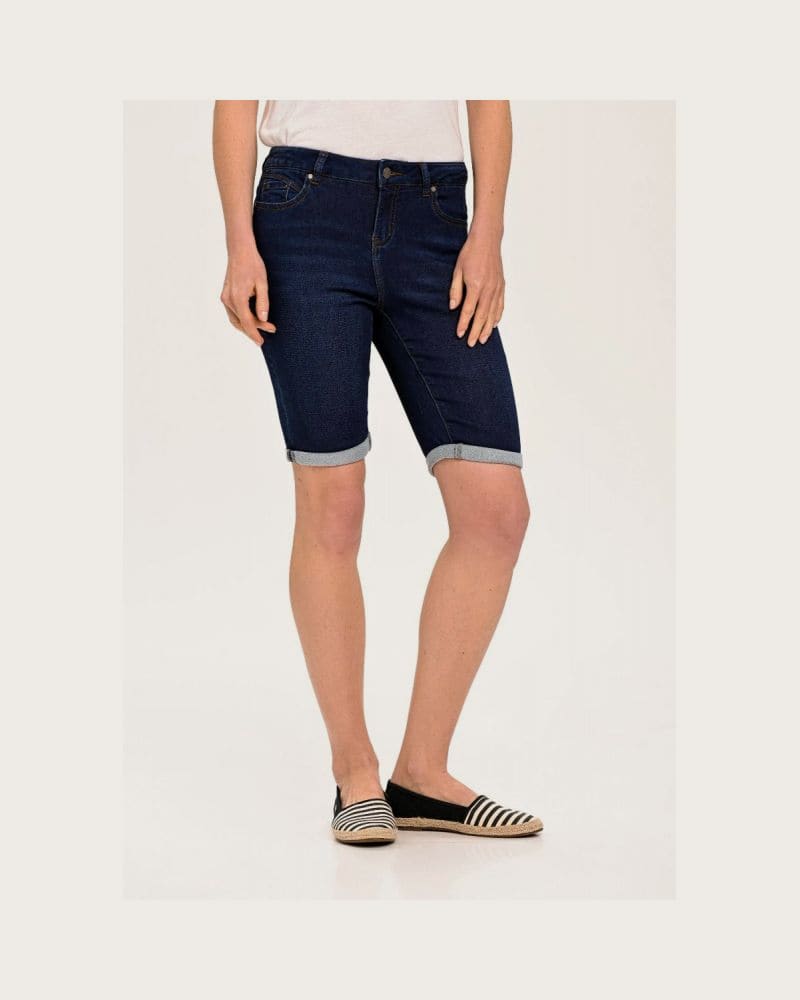 Dámske riflové kraťasy VOLCANO D-FIFY-NAVY – fotka 2