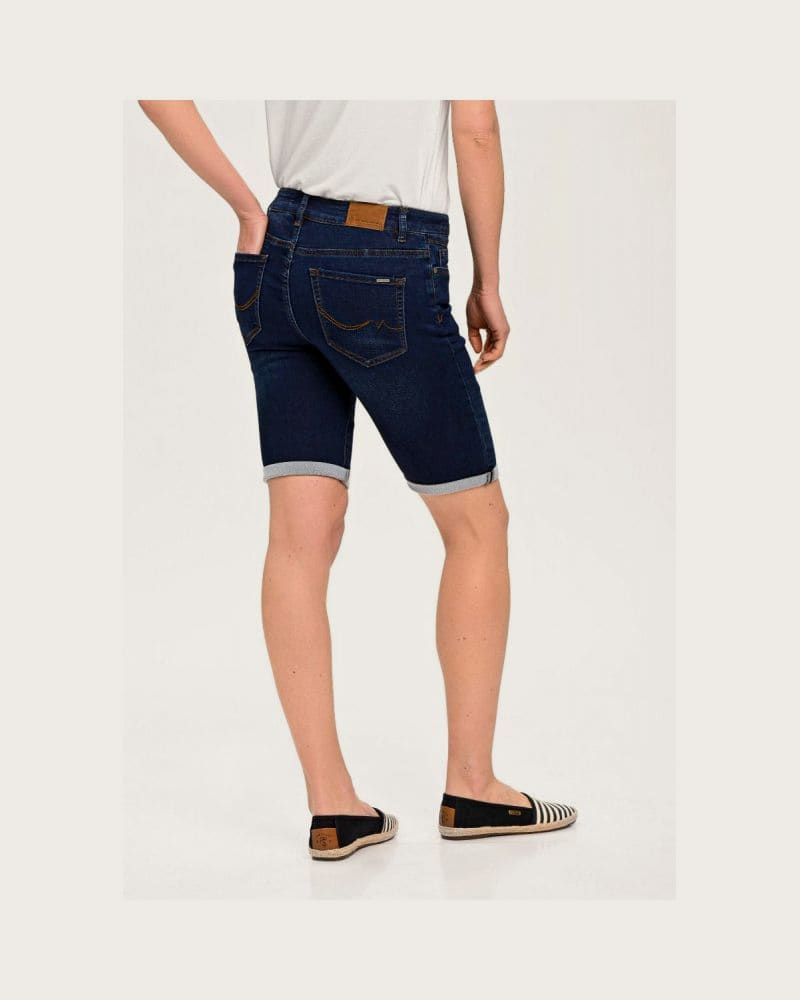 Dámske riflové kraťasy VOLCANO D-FIFY-NAVY – fotka 3