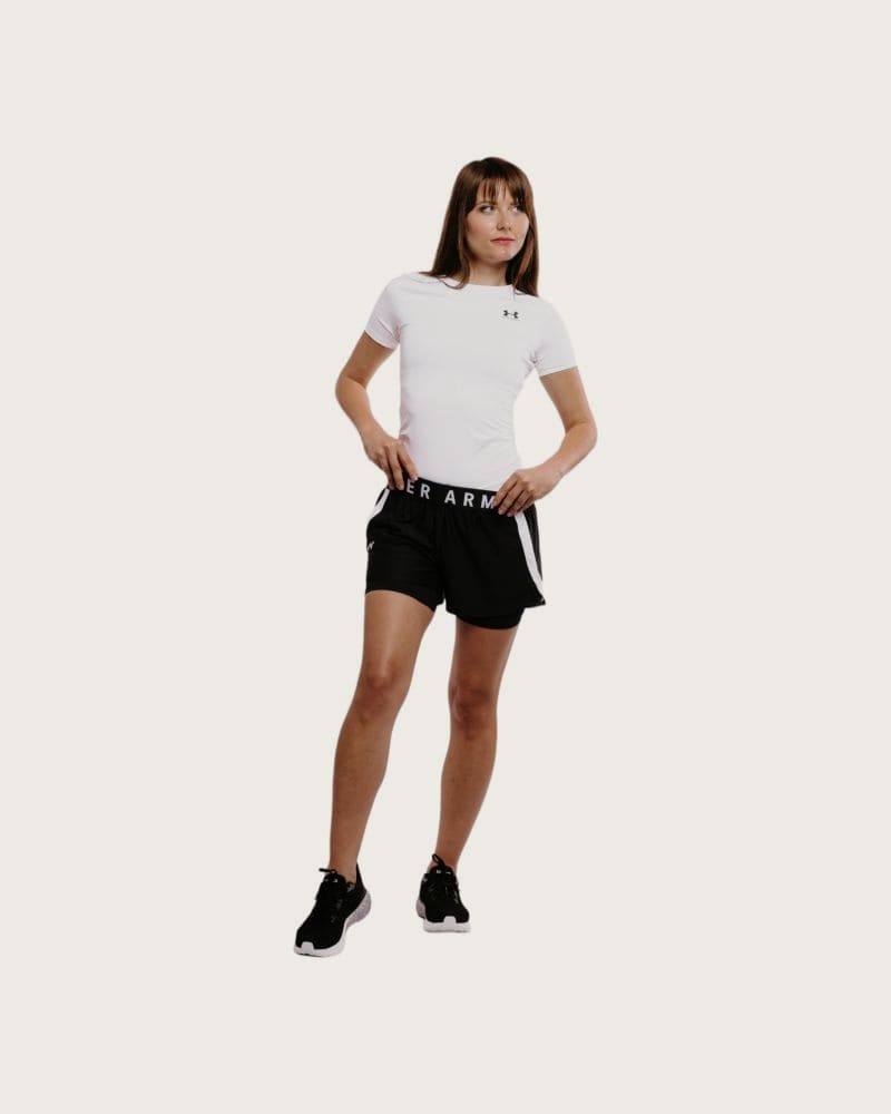Dámske tréningové kraťasy UNDER ARMOUR Play Up 2-in-1 Shorts-BLK – fotka 2