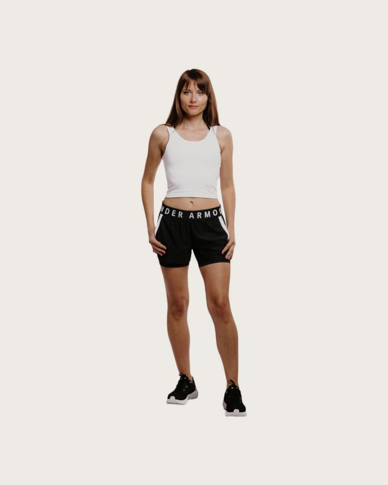 Dámske tréningové kraťasy UNDER ARMOUR Play Up 2-in-1 Shorts-BLK – fotka 3