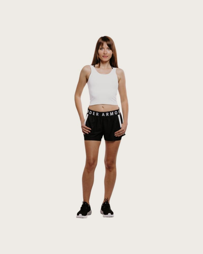 Dámske tréningové kraťasy UNDER ARMOUR Play Up 2-in-1 Shorts-BLK – fotka 4
