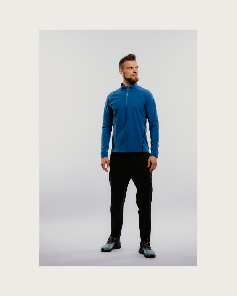 Pánska bežecká mikina s 1 2 zipsom ANTA LS Tee-852215403-3-22_Q1-Titanium Blue – fotka 2