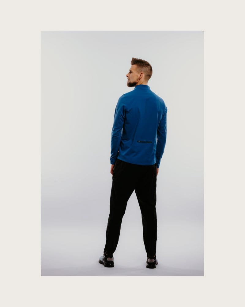 Pánska bežecká mikina s 1 2 zipsom ANTA LS Tee-852215403-3-22_Q1-Titanium Blue – fotka 4