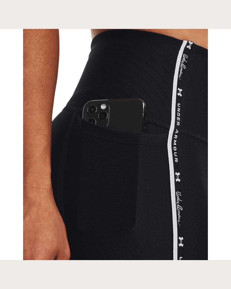 Dámske kompresné legíny UNDER ARMOUR HG Armour Taped Ankle Leg-BLK – fotka 4