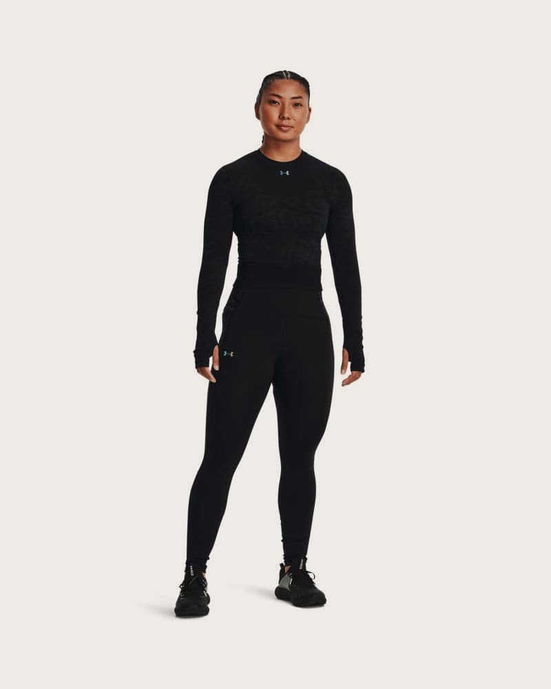 Dámske kompresné legíny UNDER ARMOUR UA Rush Legging 6M Novelty-BLK – fotka 5