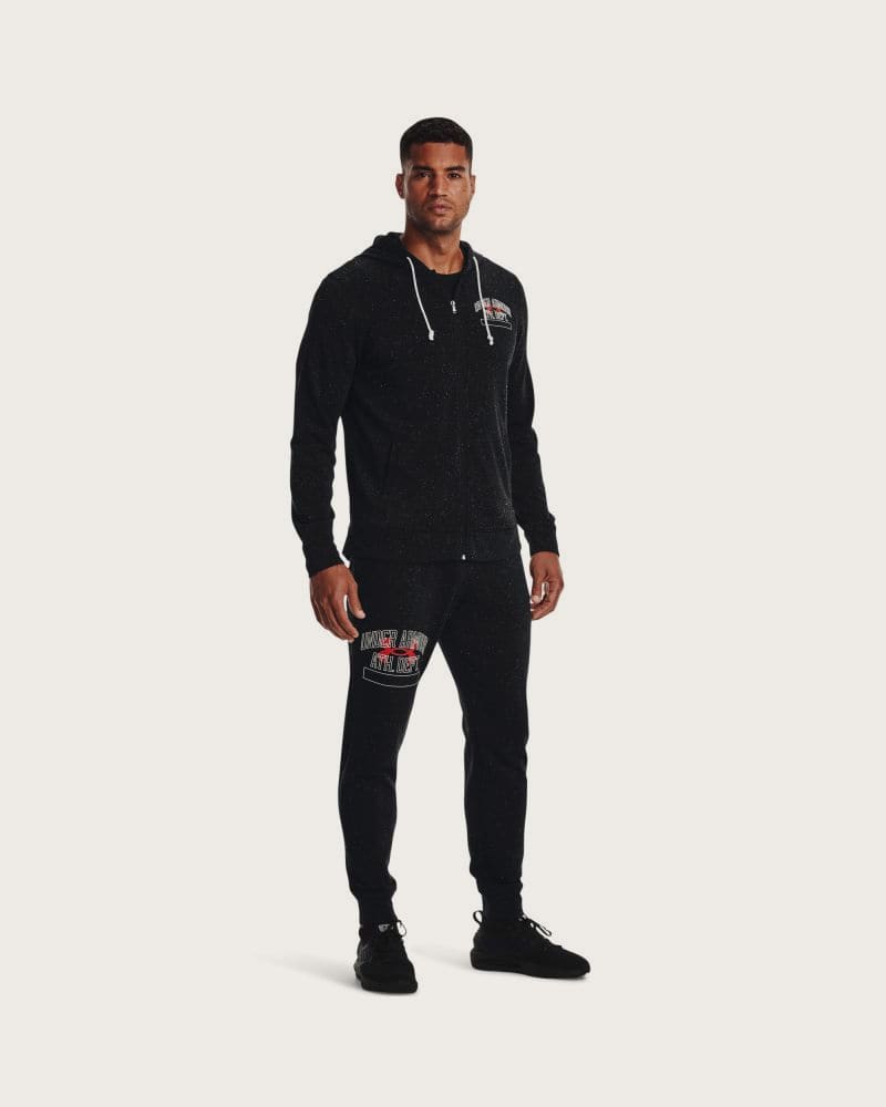 Pánska mikina s kapucňou UNDER ARMOUR UA Rival Try Athlc Dep FZ HD-BLK – fotka 3