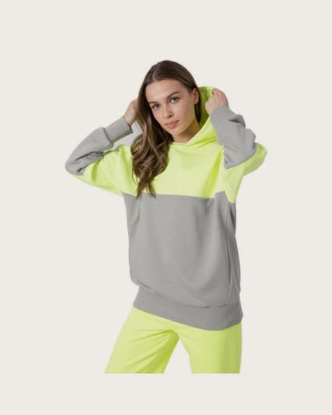Dámska mikina s kapucňou 4F WOMENS SWEATSHIRT BLD024-45S-CANARY GREEN