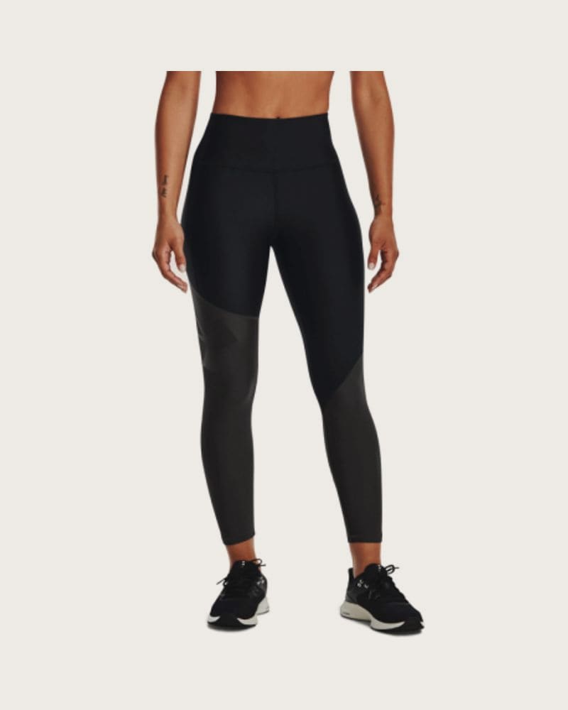 Dámske kompresné legíny UNDER ARMOUR Armour Colorblock Ankle Leg-BLK-1373936-001