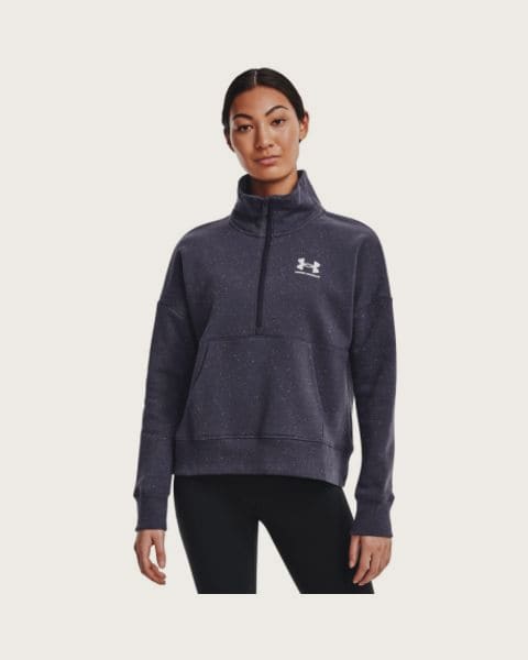 Dámska tréningová mikina s 1 2 zipsom UNDER ARMOUR Rival Fleece HZ-GRY-1373030-558