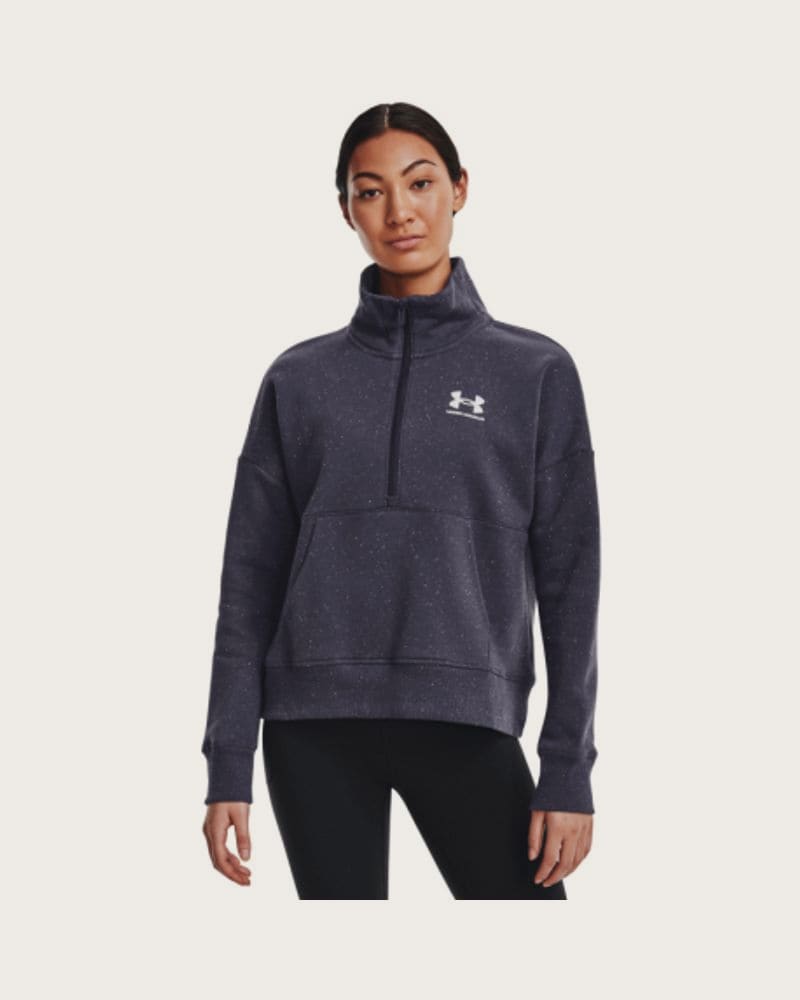 Dámska tréningová mikina s 1 2 zipsom UNDER ARMOUR Rival Fleece HZ-GRY-1373030-558