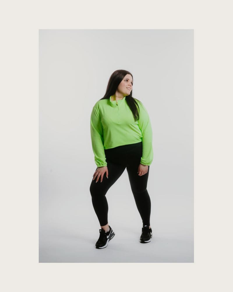 Dámska bežecká mikina s 1 2 zipsom ANTA Knit Track Top-862225702-1-SS22_Q2-Fluorescent Green – fotka 6