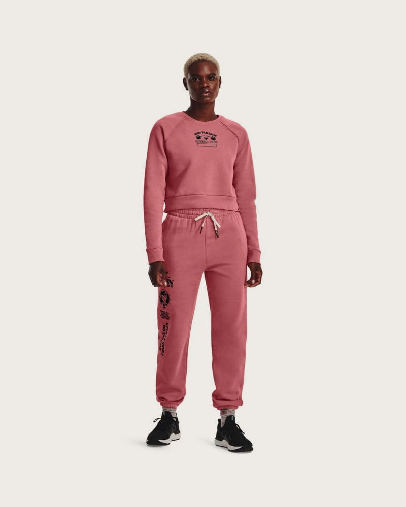 Dámska tréningová mikina UNDER ARMOUR Hm Gym Flc Crw-PNK – fotka 4