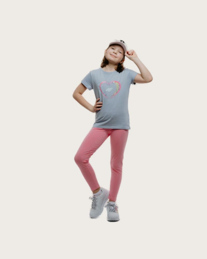 Dievčenské legíny 4F JUNIOR TIGHTS CAS F039-56S-LIGHT PINK
