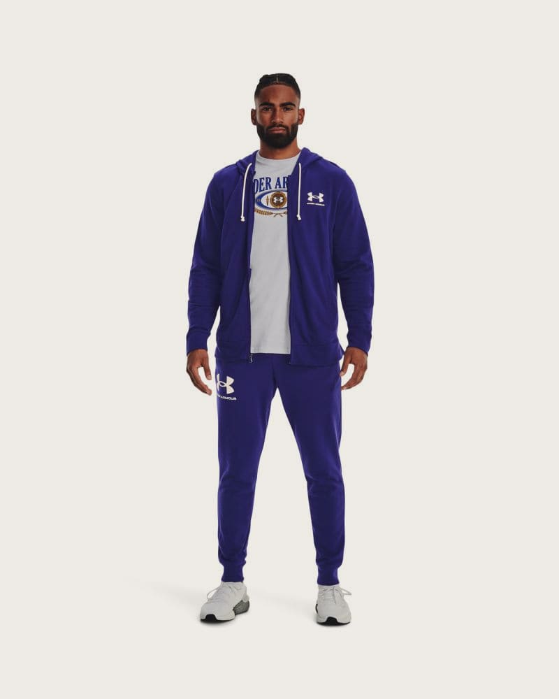 Pánske tepláky UNDER ARMOUR UA RIVAL TERRY JOGGER-BLU – fotka 4