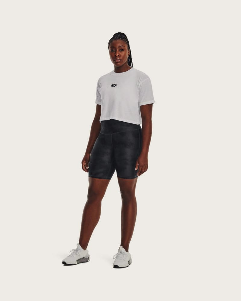 Dámske tréningové kraťasy UNDER ARMOUR Armour AOP Bike Short-BLK – fotka 5