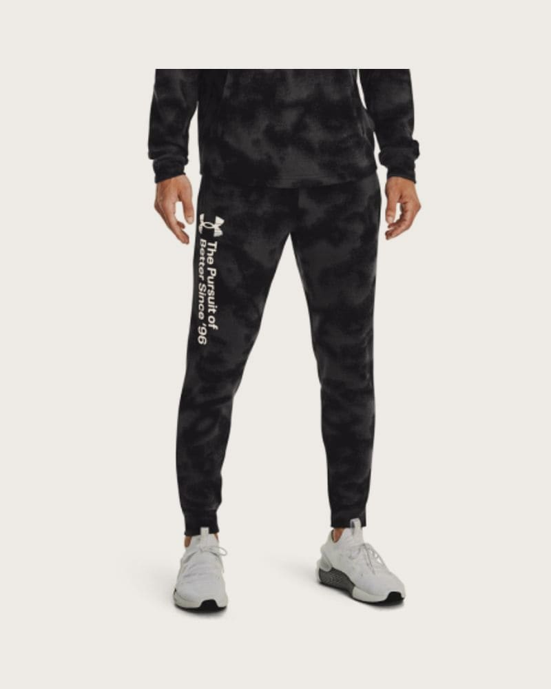Pánske tepláky UNDER ARMOUR UA Rival Terry Novelty Jgr-BLK