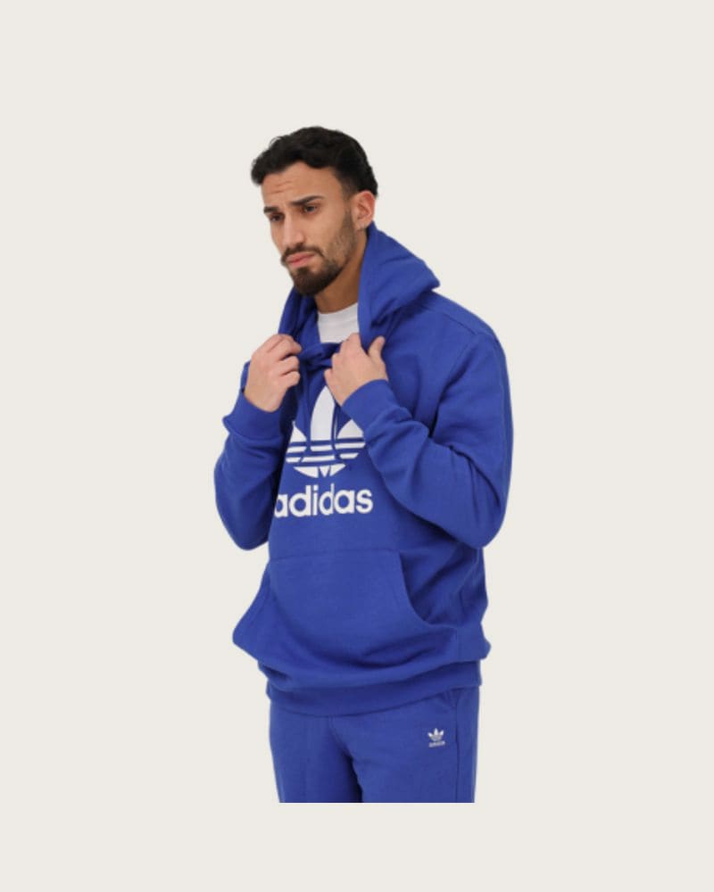 Pánska mikina s kapucňou ADIDAS ORIGINALS TREFOIL HOODY-Blue