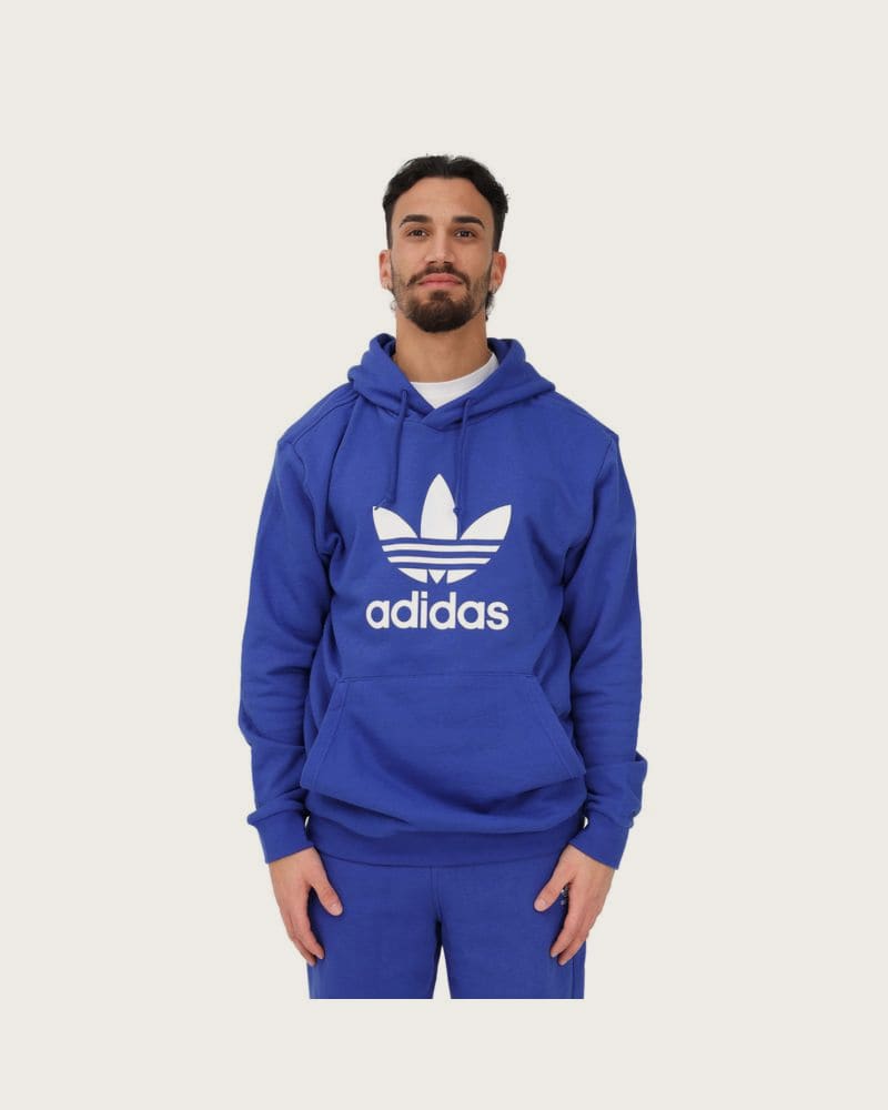 Pánska mikina s kapucňou ADIDAS ORIGINALS TREFOIL HOODY-Blue – fotka 2
