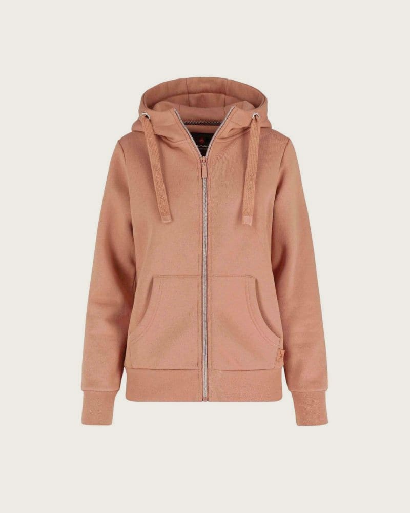 Dámska zateplená mikina so zipsom VOLCANO B-DAFNE-101-BEIGE – fotka 4