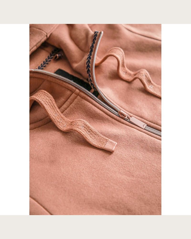 Dámska zateplená mikina so zipsom VOLCANO B-DAFNE-101-BEIGE – fotka 5