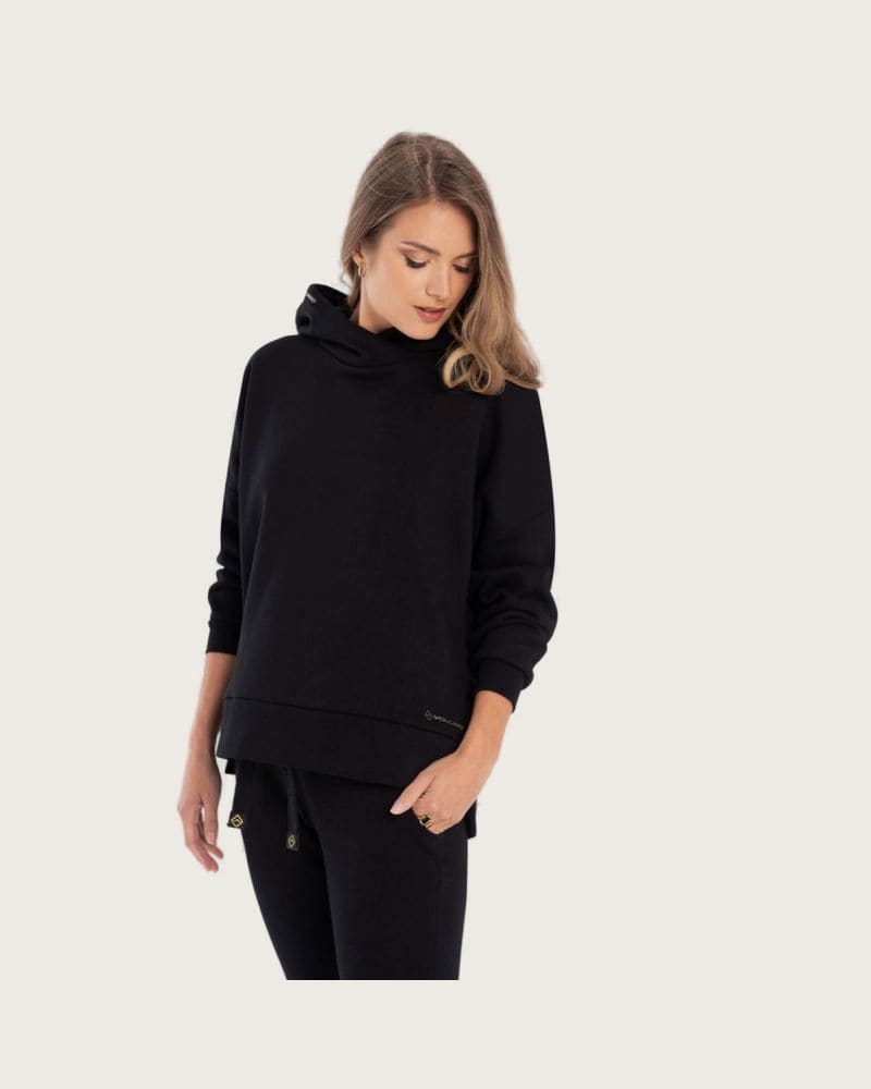 Dámska zateplená mikina s kapucňou VOLCANO B-VENA-700-BLACK – fotka 3