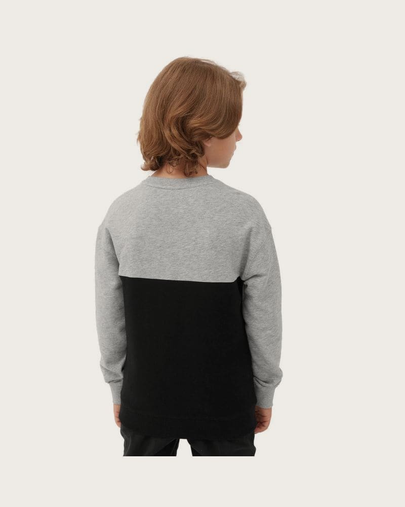 Chlapčenská mikina 4F JUNIOR SWEATSHIRT-JAW23TSWSM630-27M-COLD LIGHT GREY MELANGE – fotka 3