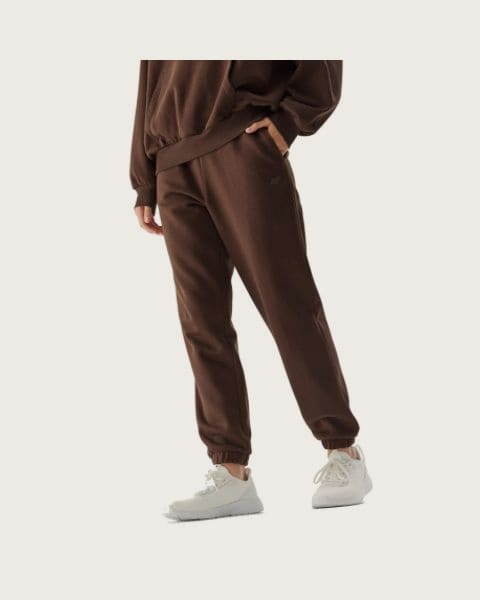 Dámske tepláky 4F TROUSERS-AW23TTROF455-81S-BROWN