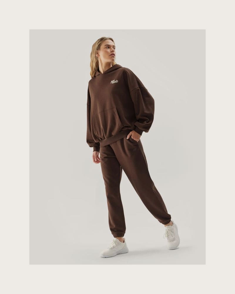 Dámske tepláky 4F TROUSERS-AW23TTROF455-81S-BROWN – fotka 4