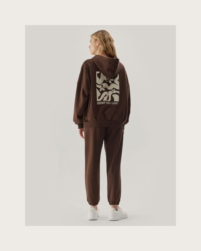 Dámske tepláky 4F TROUSERS-AW23TTROF455-81S-BROWN – fotka 5