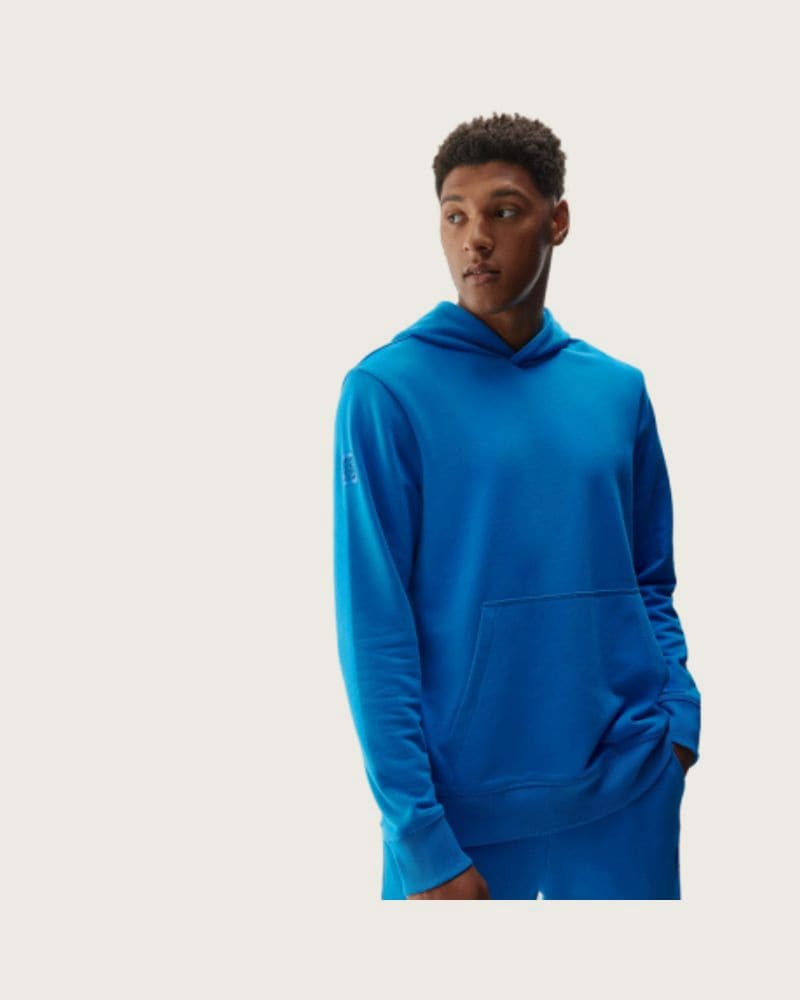 Pánska mikina s kapucňou 4F SWEATSHIRT-AW23TSWSM688-33S-BLUE