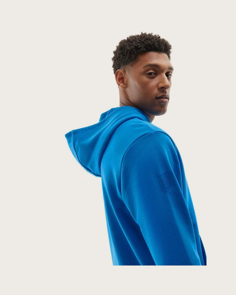 Pánska mikina s kapucňou 4F SWEATSHIRT-AW23TSWSM688-33S-BLUE – fotka 2