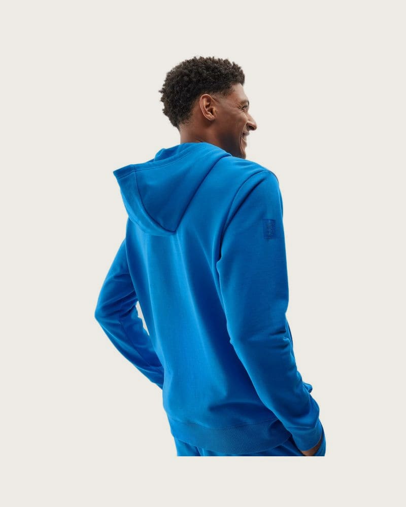 Pánska mikina s kapucňou 4F SWEATSHIRT-AW23TSWSM688-33S-BLUE – fotka 3