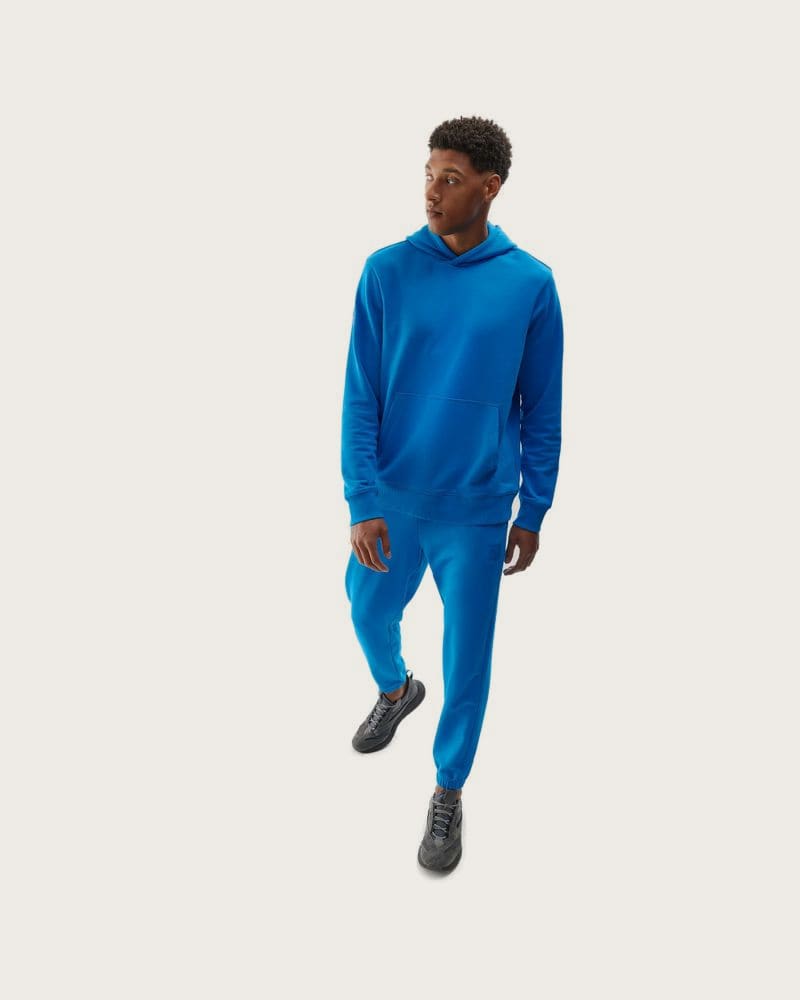 Pánska mikina s kapucňou 4F SWEATSHIRT-AW23TSWSM688-33S-BLUE – fotka 4