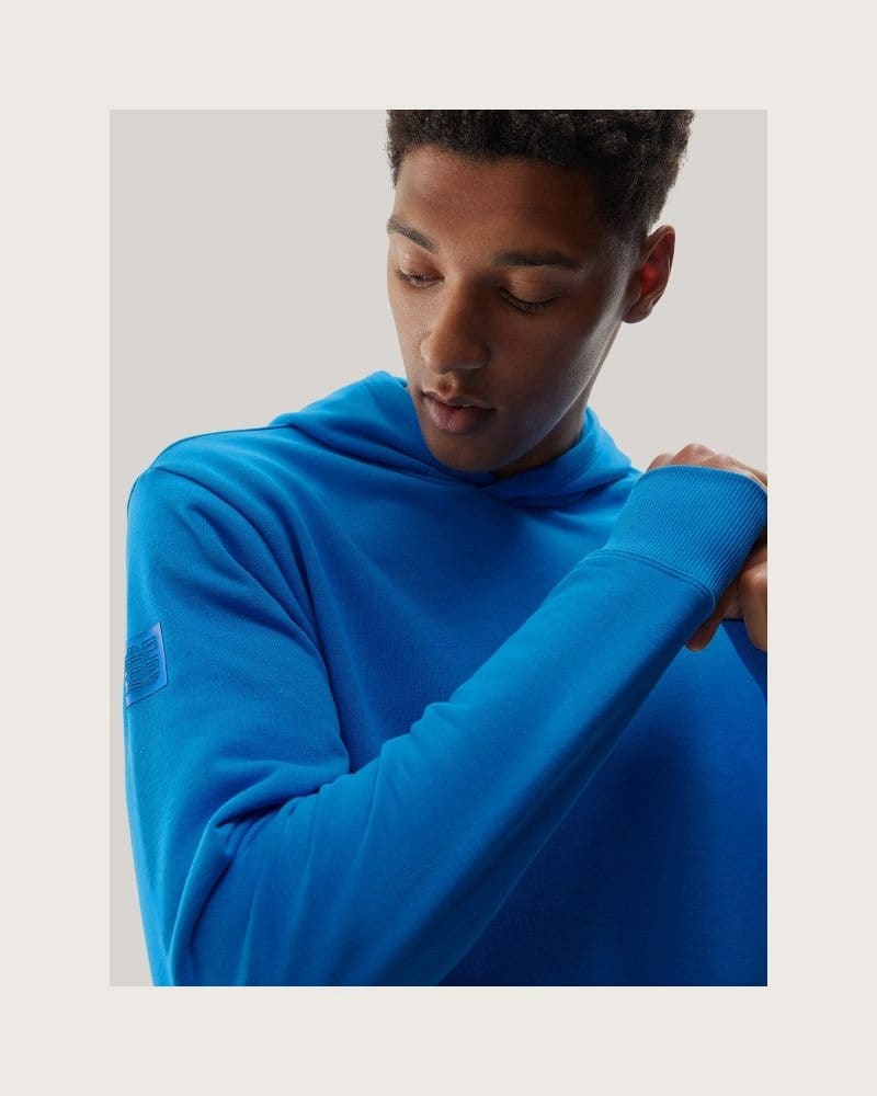 Pánska mikina s kapucňou 4F SWEATSHIRT-AW23TSWSM688-33S-BLUE – fotka 5