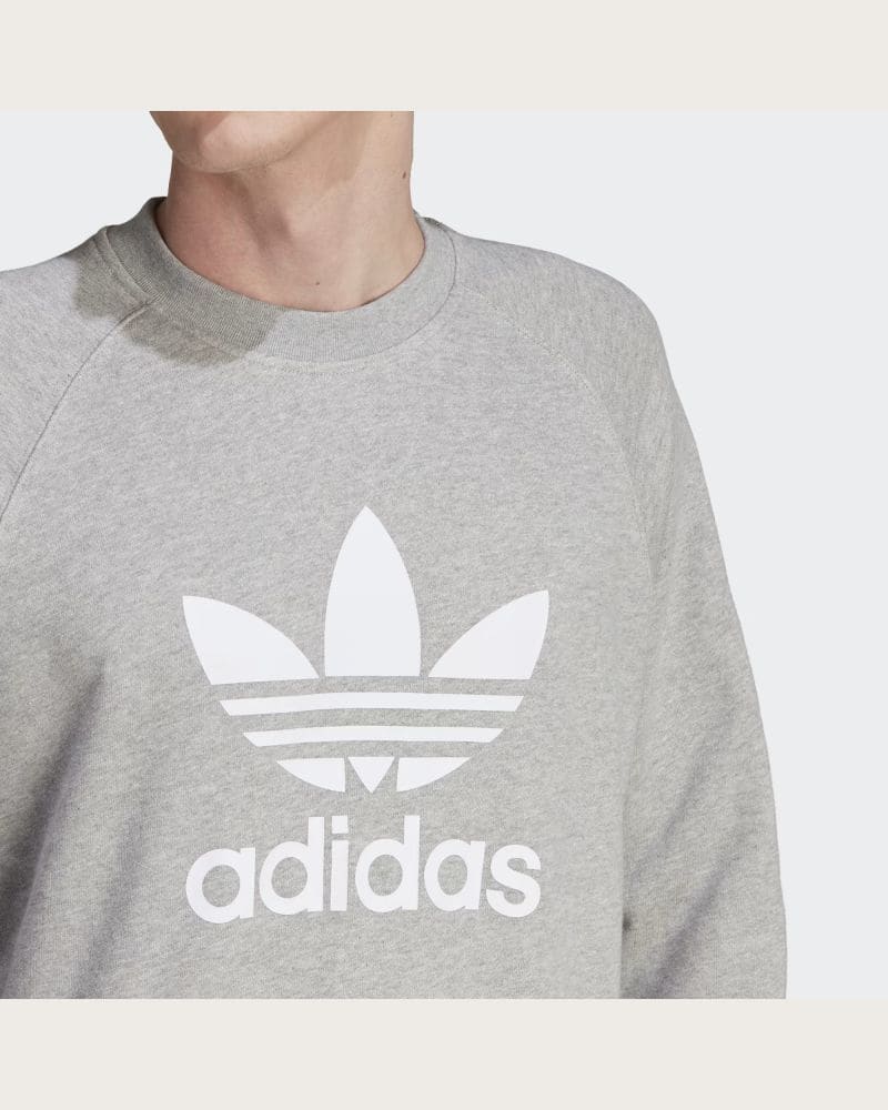 Pánska mikina ADIDAS ORIGINALS TREFOIL CREW-IM4501-medium grey heather – fotka 5